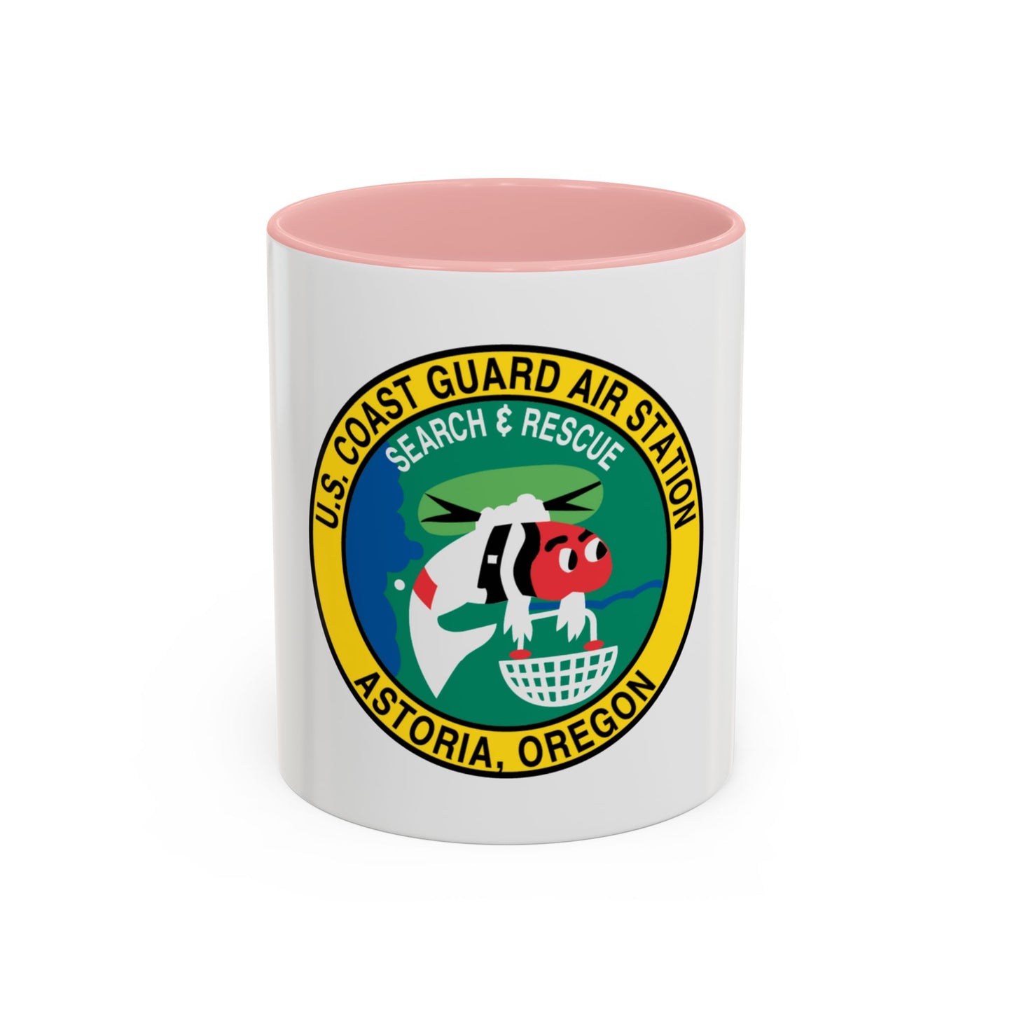 USCG Air Station Astoria (U.S. Coast Guard) Accent Coffee Mug