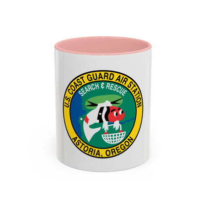 USCG Air Station Astoria (U.S. Coast Guard) Accent Coffee Mug