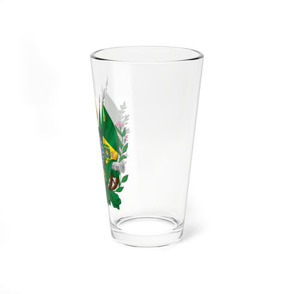 Emblema do jornal brasileiro Correio Official 1830s (Brazil) (Coat of Arms) Pint Glass 16oz