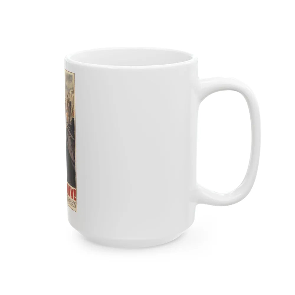 Soviet Era Poster 535 - White Coffee Mug-Go Mug Yourself