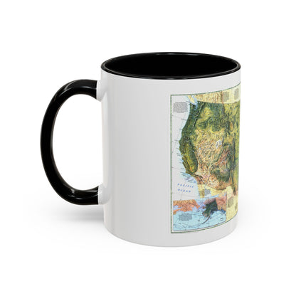 USA - The Physical Landscape (1996) (Map) Accent Coffee Mug
