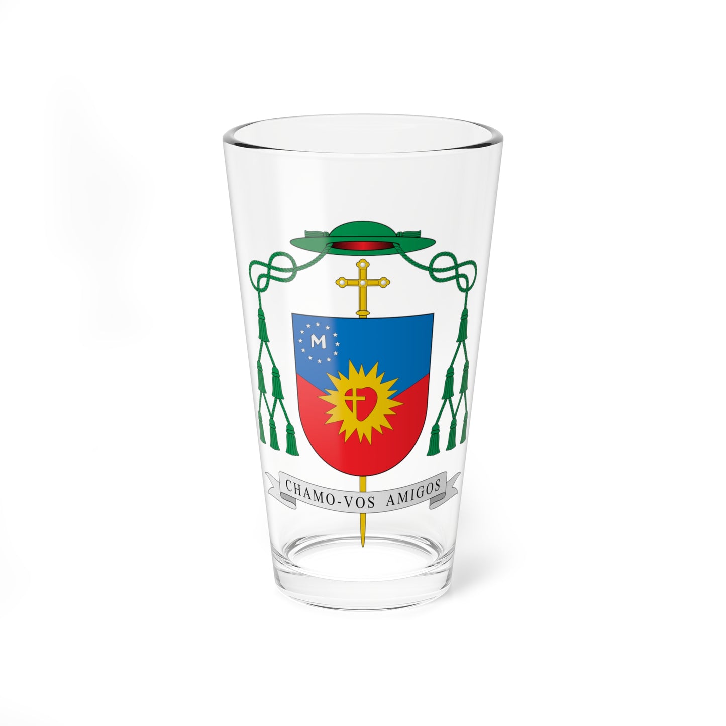 Escudo de Eduardo Pinheiro da Silva (Spain) (Coat of Arms) Pint Glass 16oz