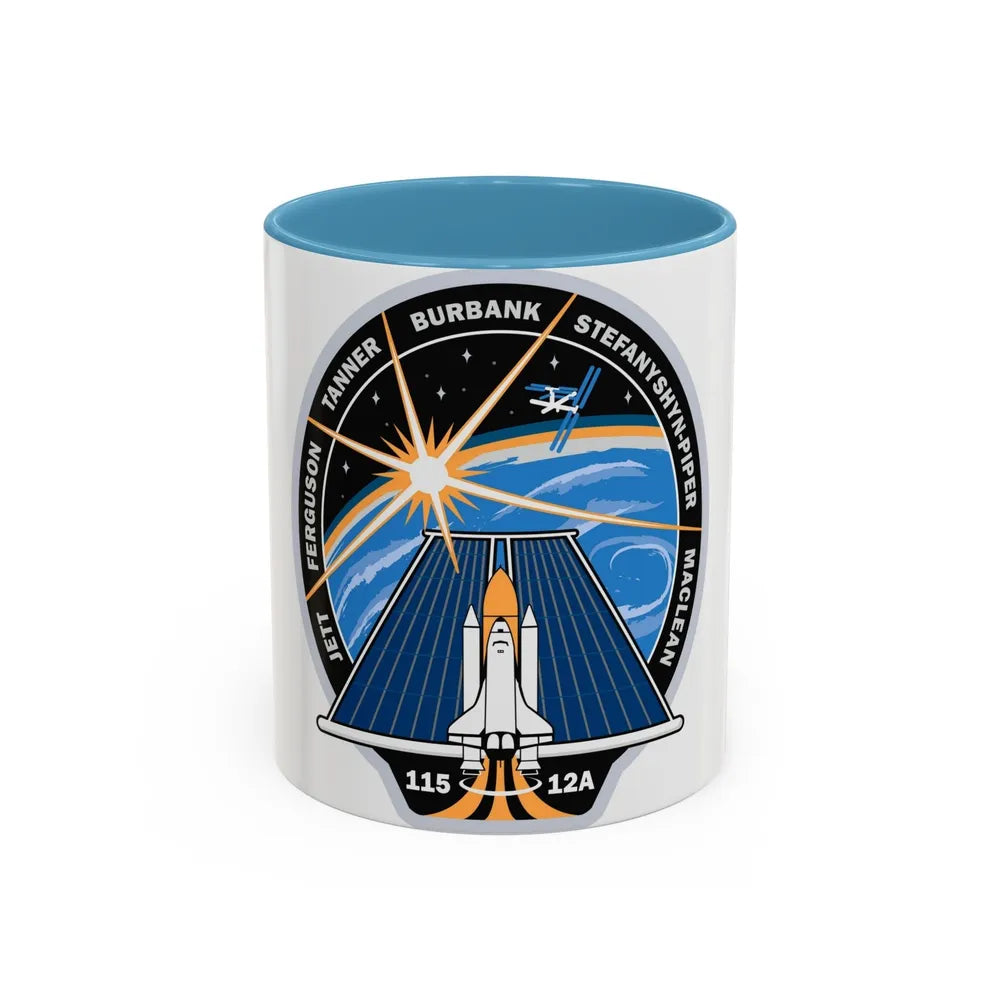 STS 115 (NASA) Accent Coffee Mug-11oz-Light Blue-Go Mug Yourself