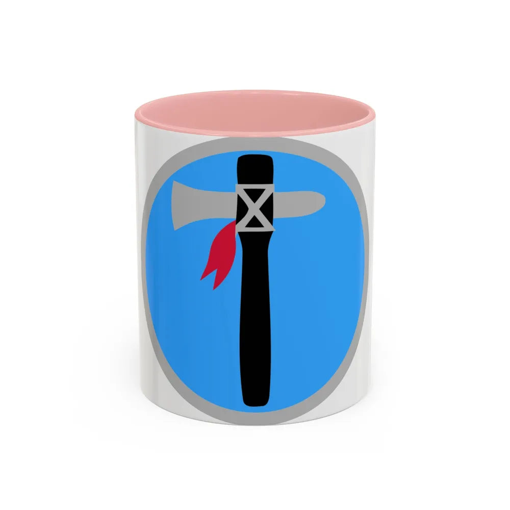 XIX Corps 1 (U.S. Army) Accent Coffee Mug-11oz-Pink-Go Mug Yourself