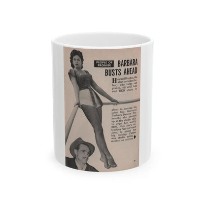 Barbara Darrow #24 - 1 B&W Photo & Article from People Pocket Mag. 4-21-54 (Vintage Female Icon) White Coffee Mug-11oz-Go Mug Yourself