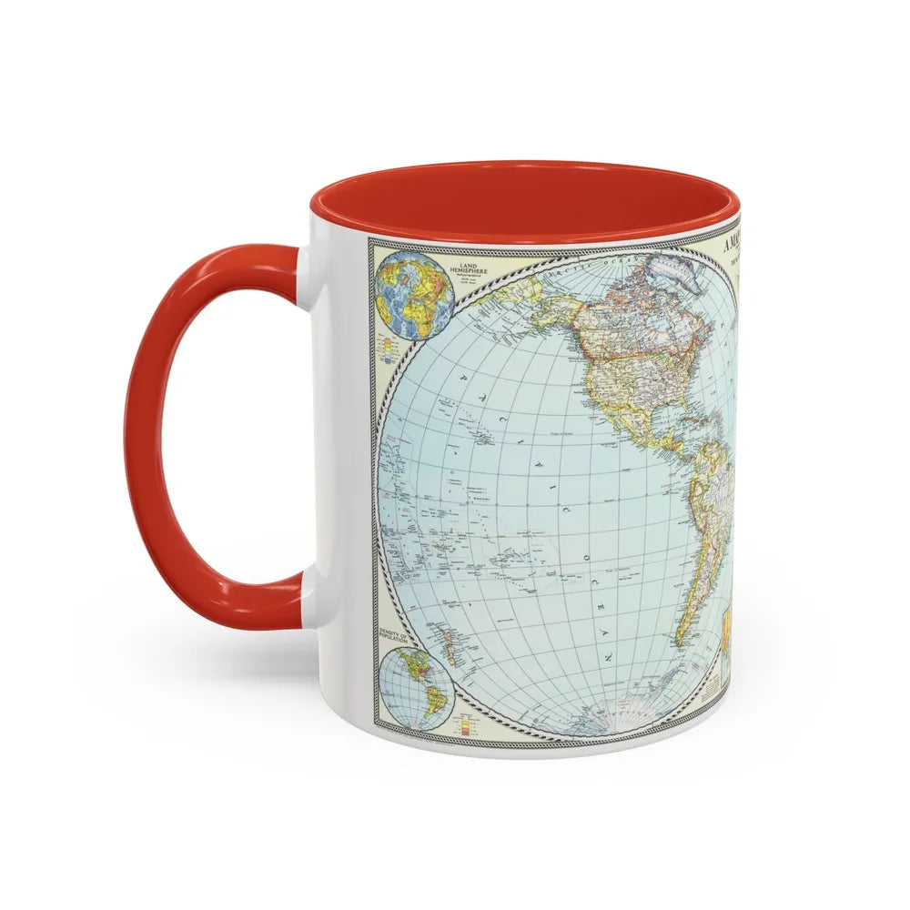 World Map (1941) (Map) Accent Coffee Mug-Go Mug Yourself