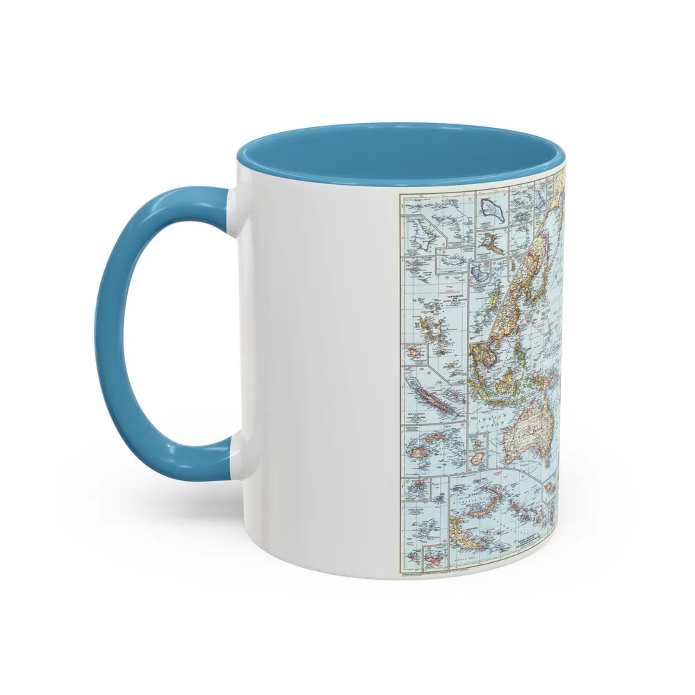 Pacific Ocean (1952) (Map) Accent Coffee Mug-Go Mug Yourself