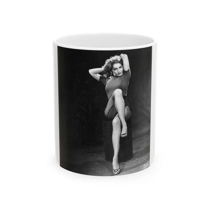 Julie Newmar #449 (Vintage Female Icon) White Coffee Mug-11oz-Go Mug Yourself