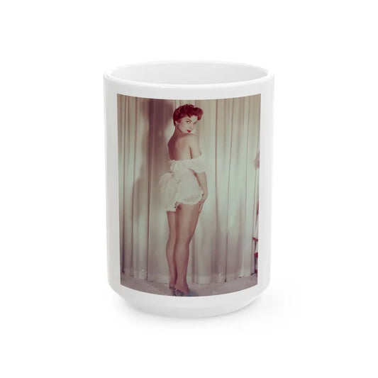 Debra Paget #64 3 (Vintage Female Icon) White Coffee Mug-15oz-Go Mug Yourself