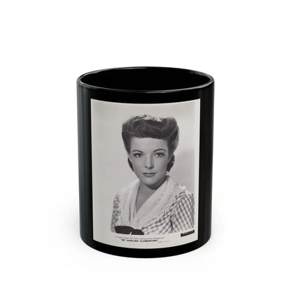 Cathy Downs #24 (Vintage Female Icon) Black Coffee Mug-11oz-Go Mug Yourself