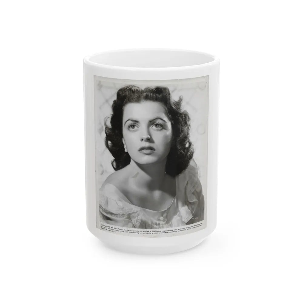 Faith Domergue #84 (Vintage Female Icon) White Coffee Mug-15oz-Go Mug Yourself