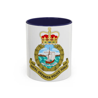 Royal Grenada Police Force - Accent Coffee Mug-11oz-Navy-Go Mug Yourself