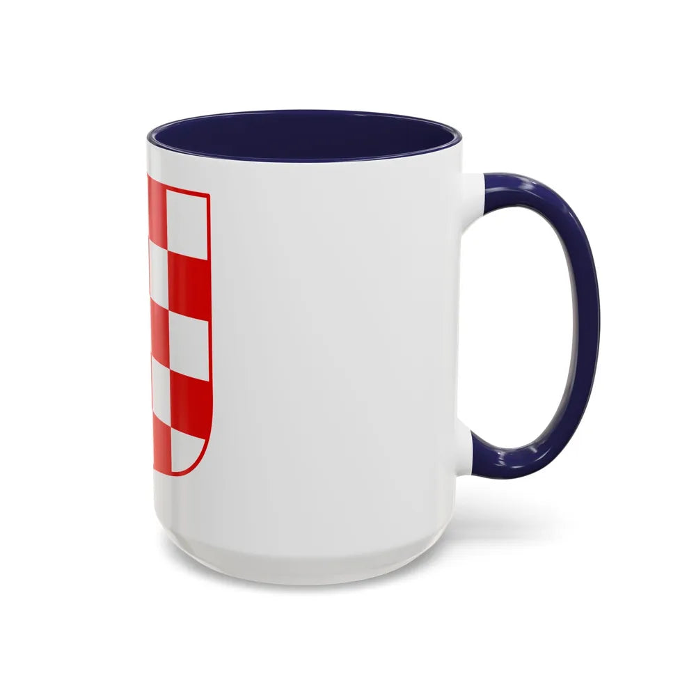 Coat of arms of Croatia (white chequy) - Accent Coffee Mug-Go Mug Yourself