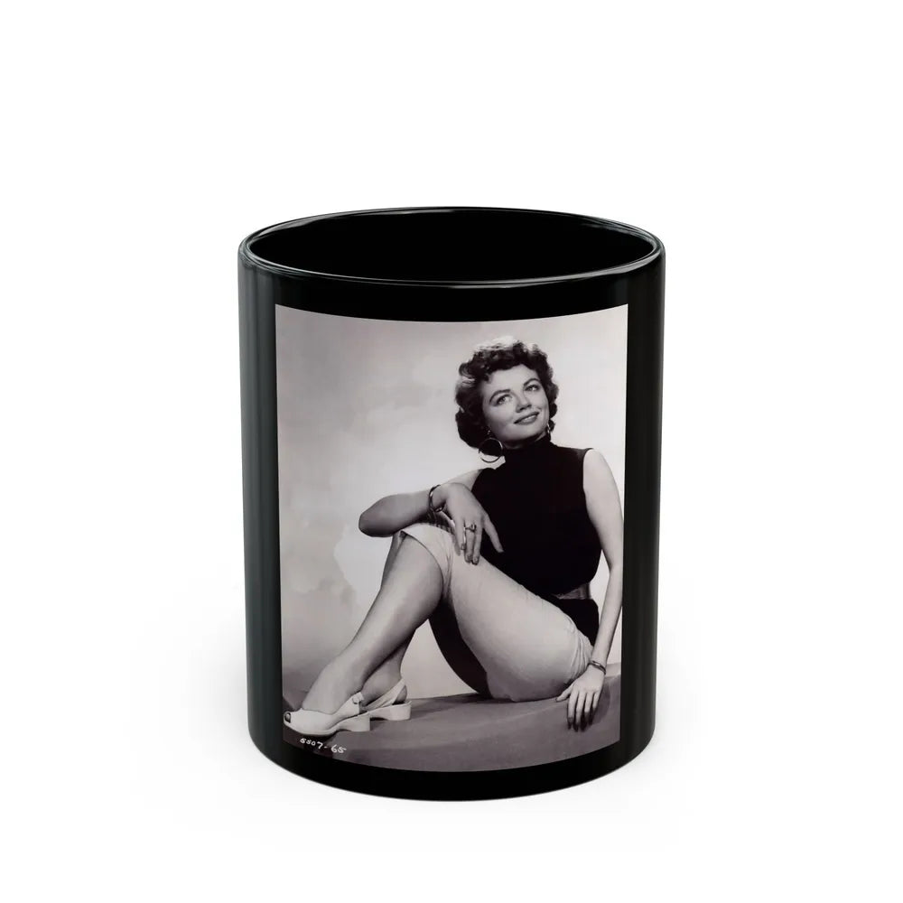 Dorothy Malone #151 (Vintage Female Icon) Black Coffee Mug-11oz-Go Mug Yourself