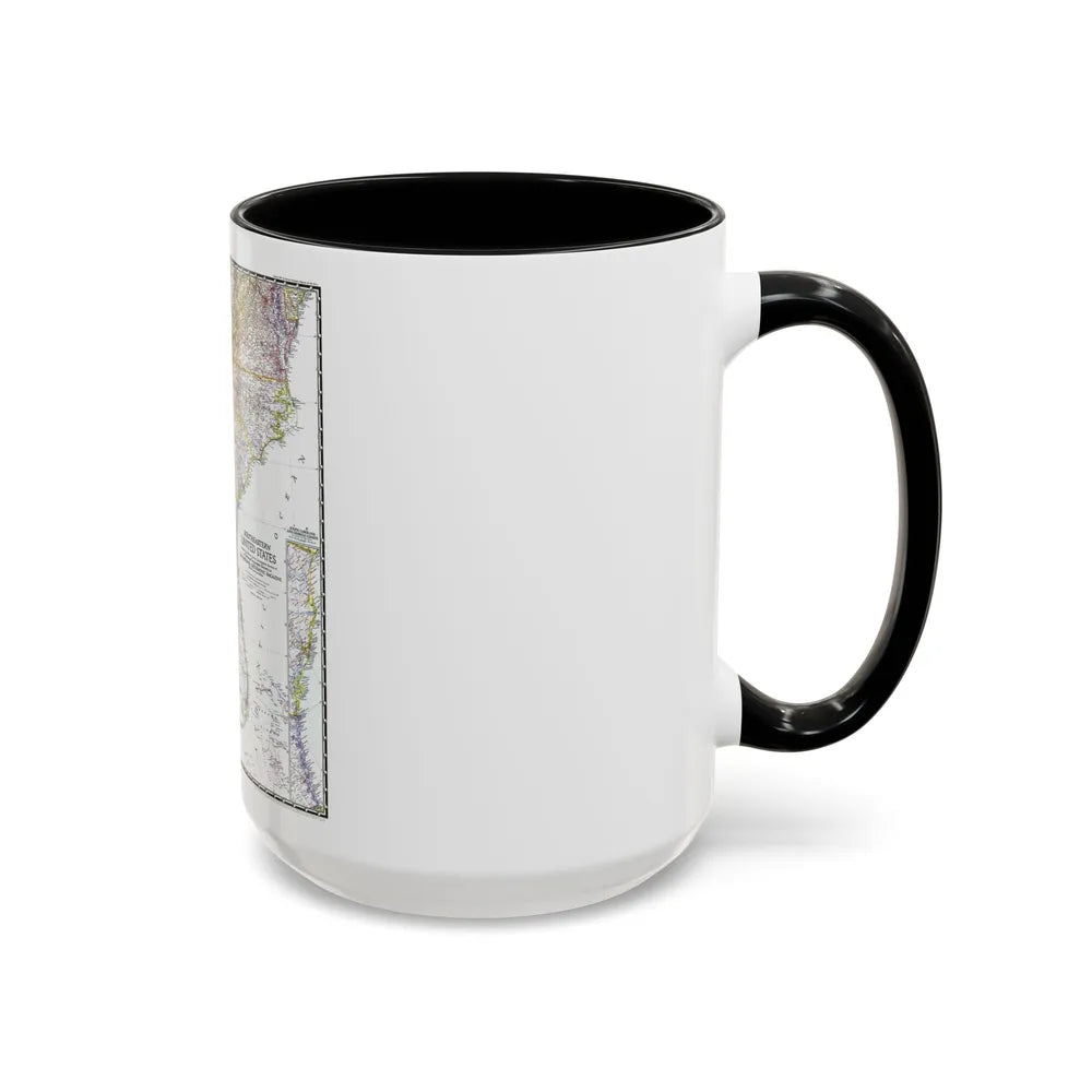 USA - Southeastern (1947) (Map) Accent Coffee Mug-Go Mug Yourself