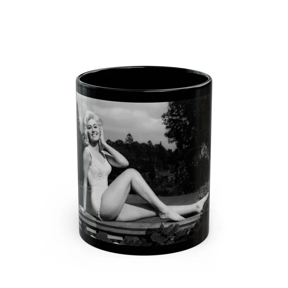 Janette Scott #10 (Vintage Female Icon) Black Coffee Mug-11oz-Go Mug Yourself