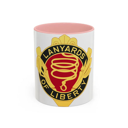 54th Artillery Group (U.S. Army) Accent Coffee Mug-11oz-Pink-Go Mug Yourself