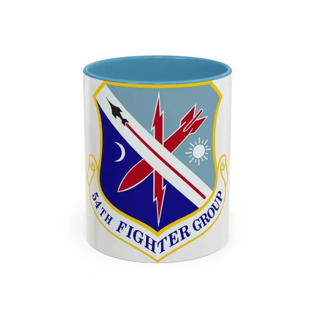 54th Fighter Group (U.S. Air Force) Accent Coffee Mug 11oz Light Blue - Go Mug Yourself