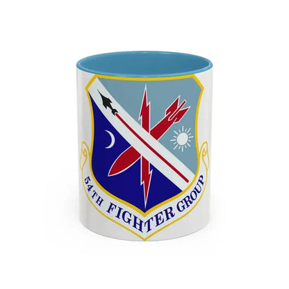 54th Fighter Group (U.S. Air Force) Accent Coffee Mug 11oz Light Blue - Go Mug Yourself