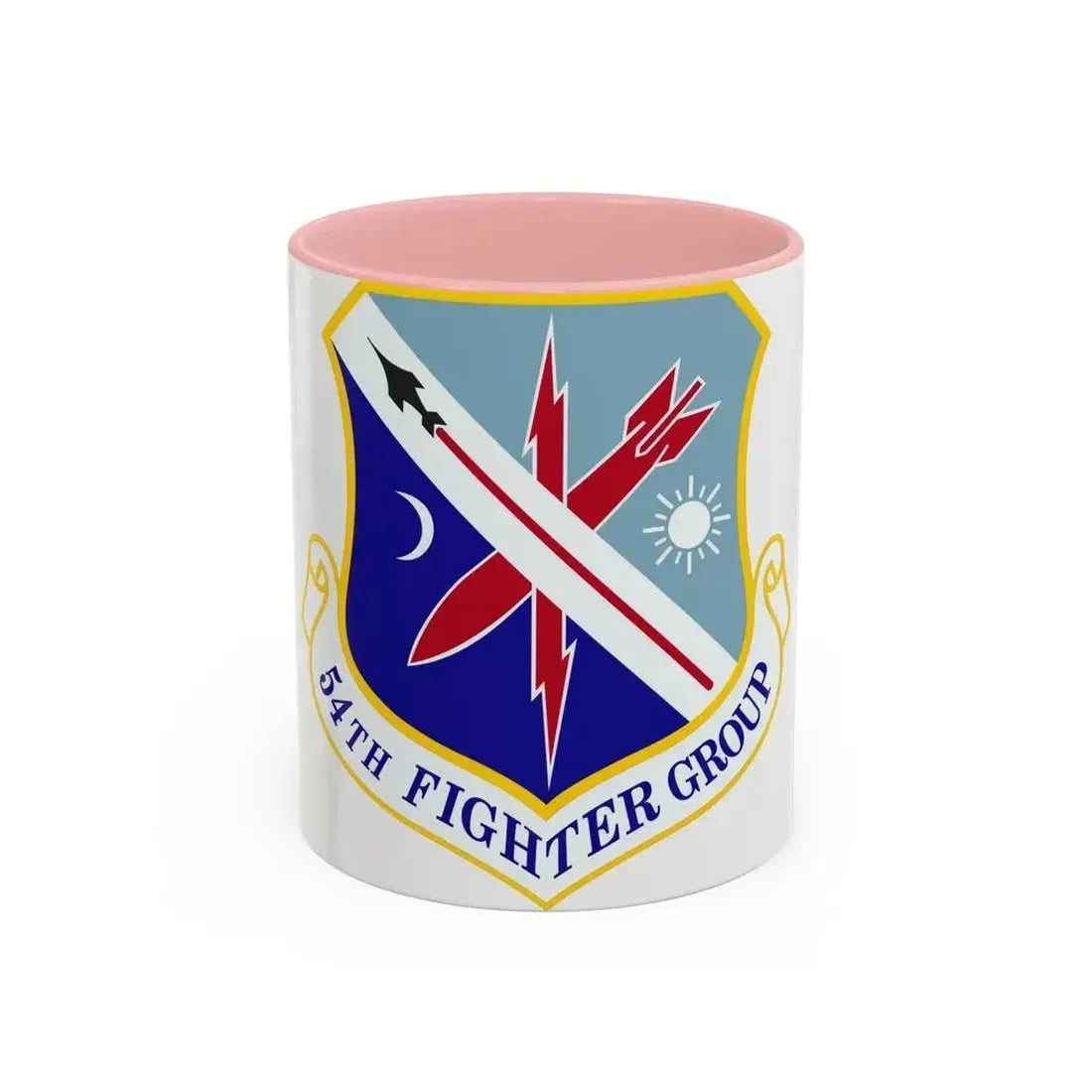 54th Fighter Group (U.S. Air Force) Accent Coffee Mug 11oz Pink - Go Mug Yourself