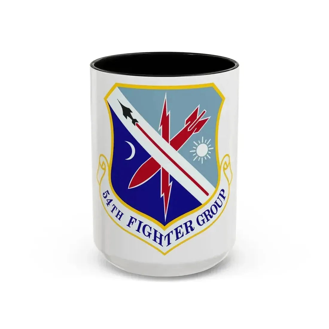 54th Fighter Group (U.S. Air Force) Accent Coffee Mug 15oz Black - Go Mug Yourself