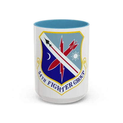 54th Fighter Group (U.S. Air Force) Accent Coffee Mug 15oz Light Blue - Go Mug Yourself