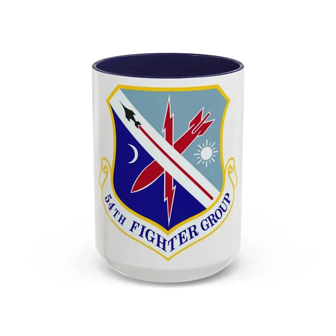 54th Fighter Group (U.S. Air Force) Accent Coffee Mug 15oz Navy - Go Mug Yourself