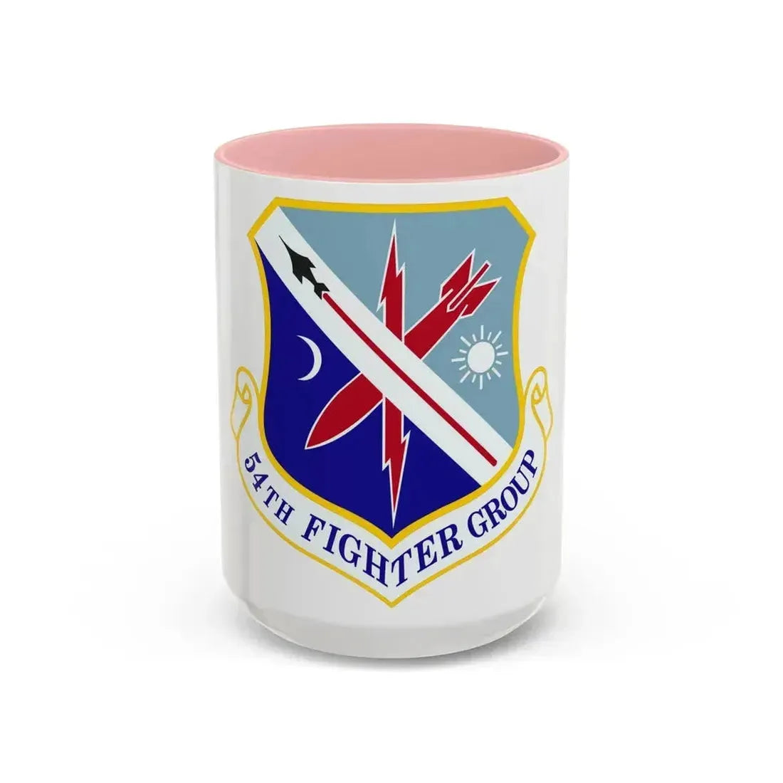 54th Fighter Group (U.S. Air Force) Accent Coffee Mug 15oz Pink - Go Mug Yourself