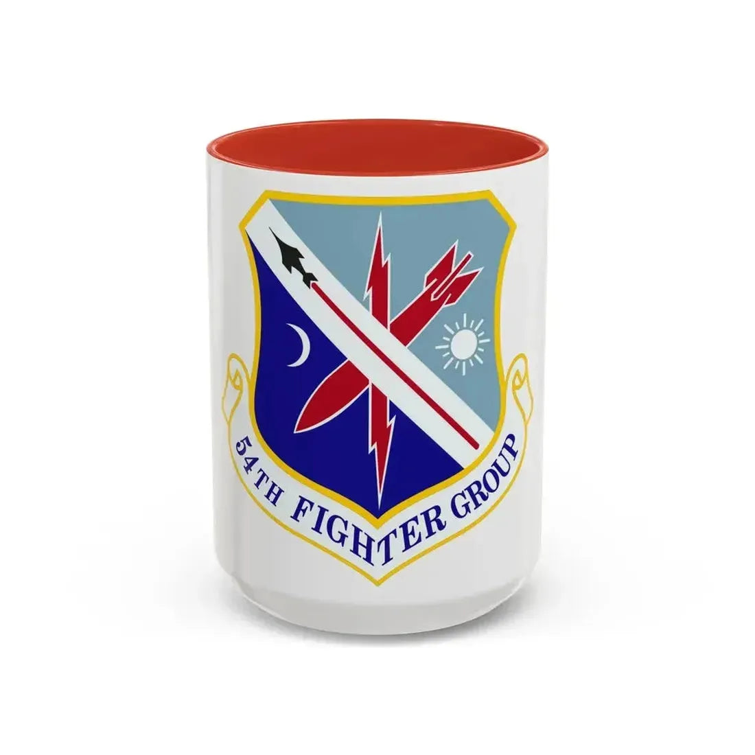 54th Fighter Group (U.S. Air Force) Accent Coffee Mug 15oz Red - Go Mug Yourself