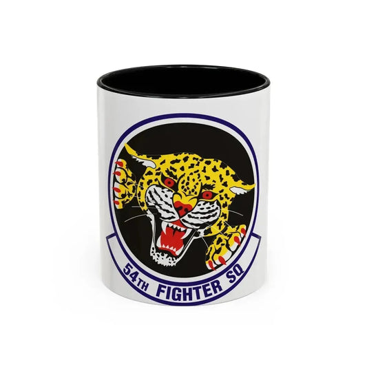 54th Fighter Squadron (U.S. Air Force) Accent Coffee Mug 11oz Black - Go Mug Yourself