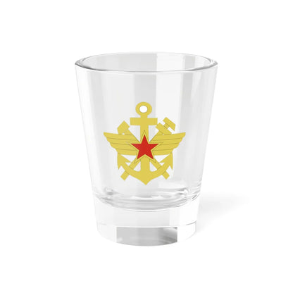 中国人民解放军55式军官用军种标识铁道兵军事交通勤务 (China) (Coat of Arms) Shot Glass 1.5oz 1.5oz - Go Mug Yourself