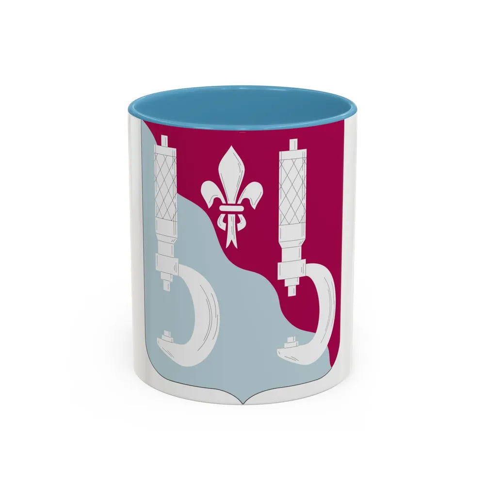 55 Maintenance Battalion (U.S. Army) Accent Coffee Mug-11oz-Light Blue-Go Mug Yourself