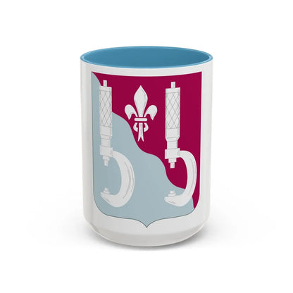 55 Maintenance Battalion (U.S. Army) Accent Coffee Mug-15oz-Light Blue-Go Mug Yourself