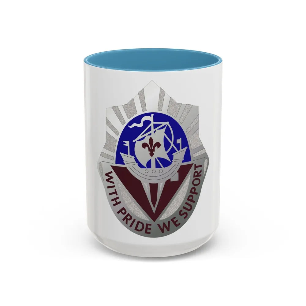 55 Surgical Hospital (U.S. Army) Accent Coffee Mug-15oz-Light Blue-Go Mug Yourself