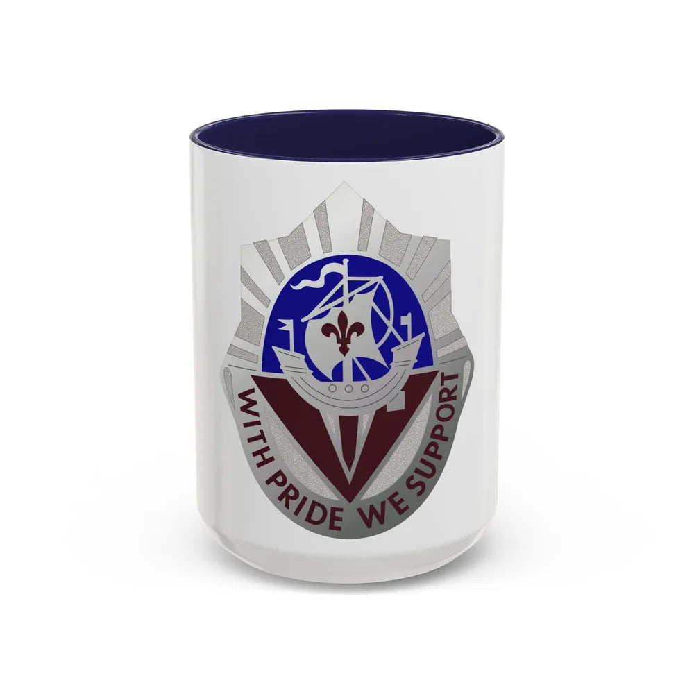 55 Surgical Hospital (U.S. Army) Accent Coffee Mug-15oz-Navy-Go Mug Yourself