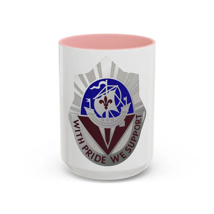 55 Surgical Hospital (U.S. Army) Accent Coffee Mug-15oz-Pink-Go Mug Yourself