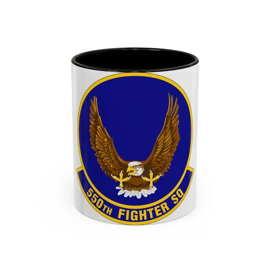 550 Fighter Squadron AETC (U.S. Air Force) Accent Coffee Mug 11oz Black - Go Mug Yourself