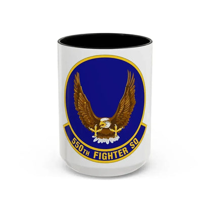550 Fighter Squadron AETC (U.S. Air Force) Accent Coffee Mug 15oz Black - Go Mug Yourself