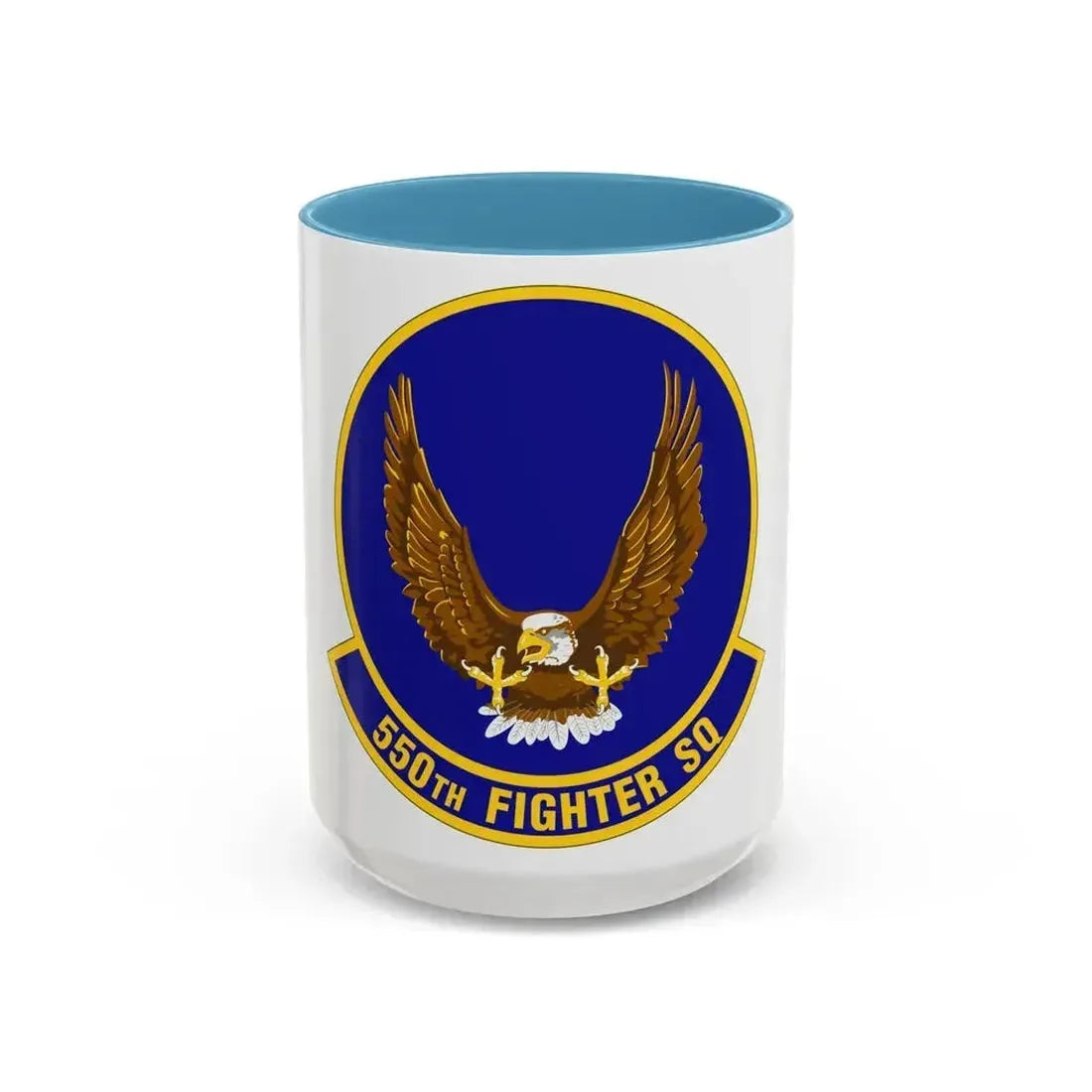 550 Fighter Squadron AETC (U.S. Air Force) Accent Coffee Mug 15oz Light Blue - Go Mug Yourself