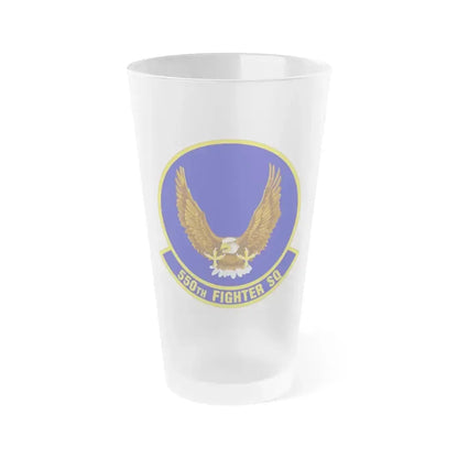 550 Fighter Squadron AETC (U.S. Air Force) Frosted Pint Glass 16oz 16oz Frosted - Go Mug Yourself