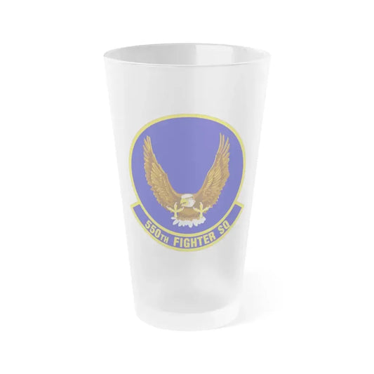 550 Fighter Squadron AETC (U.S. Air Force) Frosted Pint Glass 16oz 16oz Frosted - Go Mug Yourself