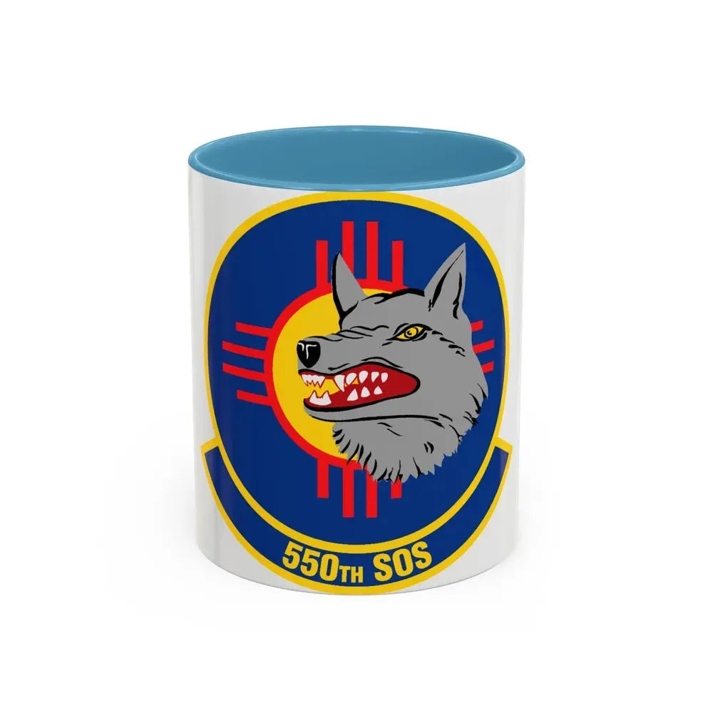 550 Special Operations Squadron AETC (U.S. Air Force) Accent Coffee Mug 11oz Light Blue - Go Mug Yourself