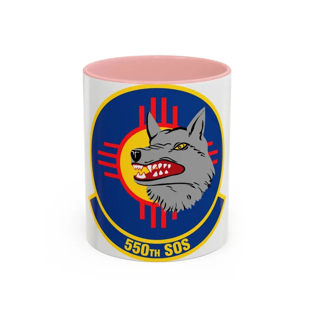 550 Special Operations Squadron AETC (U.S. Air Force) Accent Coffee Mug 11oz Pink - Go Mug Yourself