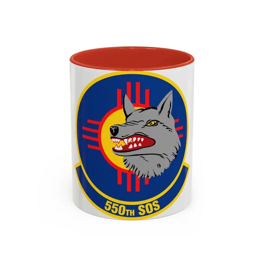 550 Special Operations Squadron AETC (U.S. Air Force) Accent Coffee Mug 11oz Red - Go Mug Yourself