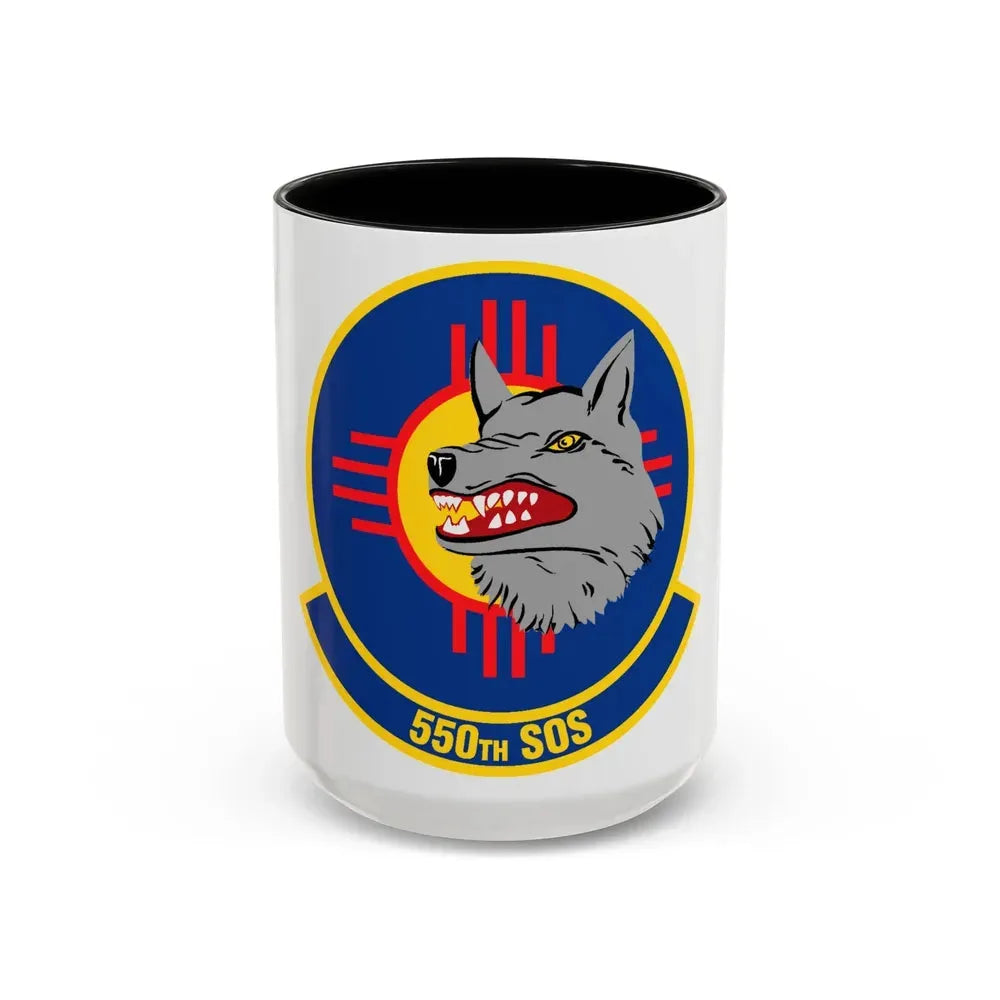 550 Special Operations Squadron AETC (U.S. Air Force) Accent Coffee Mug 15oz Black - Go Mug Yourself