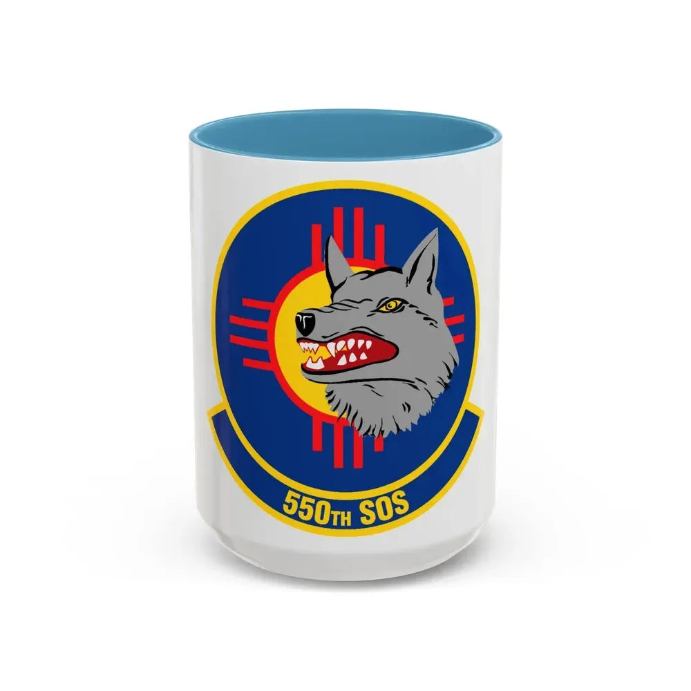 550 Special Operations Squadron AETC (U.S. Air Force) Accent Coffee Mug 15oz Light Blue - Go Mug Yourself