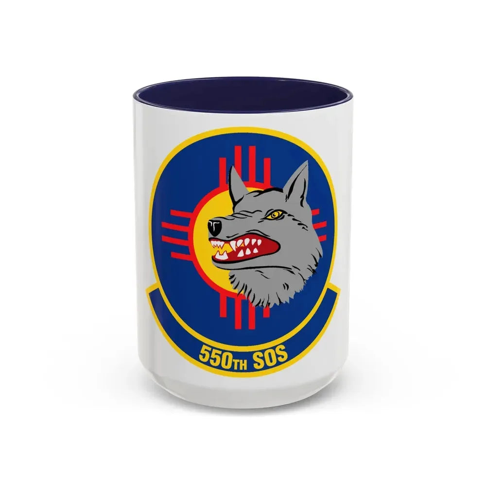 550 Special Operations Squadron AETC (U.S. Air Force) Accent Coffee Mug 15oz Navy - Go Mug Yourself