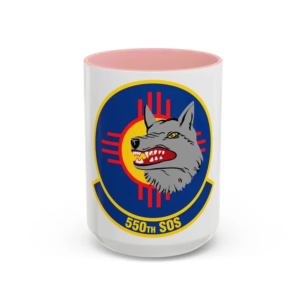 550 Special Operations Squadron AETC (U.S. Air Force) Accent Coffee Mug 15oz Pink - Go Mug Yourself