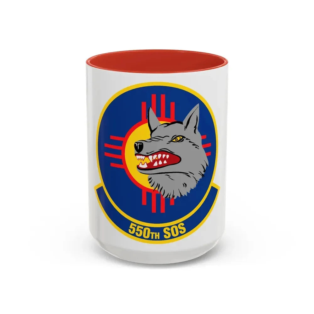 550 Special Operations Squadron AETC (U.S. Air Force) Accent Coffee Mug 15oz Red - Go Mug Yourself