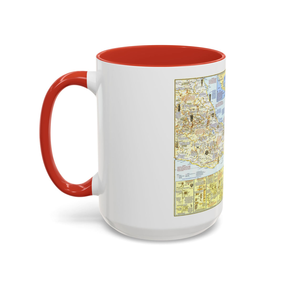 Central America - Archeological Map 1 (1968) (Map) Accent Coffee Mug